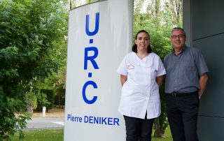 Cécile Boisvert et Roger Tarrade, devant l'URC