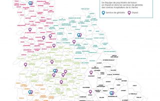 Carte de la Vienne de l'équipe de liaison en gérontopsychiatrie