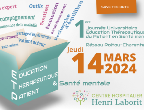 1ère Journée Universitaire Éducation Thérapeutique du Patient en santé mentale le 14 mars à Poitiers