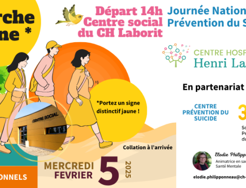 Prévention du suicide – une marche Jaune organisée sur le site du CH Laborit mercredi 5 février à 14h